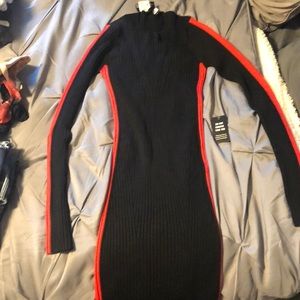 Express sweater dress color blocked